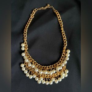 Imitation pearl gold color fashion jewelry necklace